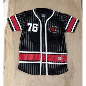 Bleecker and Mercer Pinstripe Baseball Jersey mens XLarge Athletic Style EUC